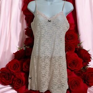NWT Victoria Secret Chemise Dress Size Large Women's Lace Lingerie Baby Pink
